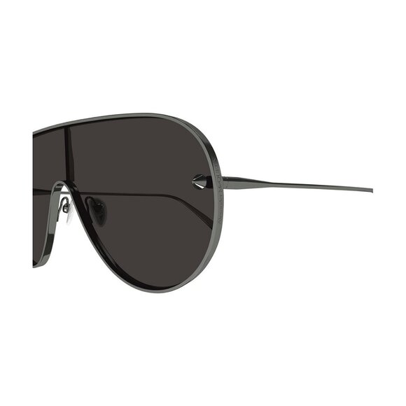 New ALEXANDER MCQUEEN Grey Shield AM0481S 001 Sunglasses Women - Picture 3 of 4